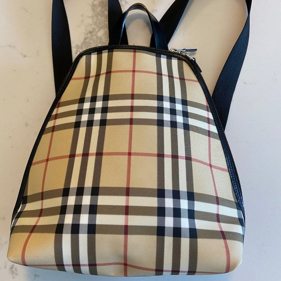 Burberry Handbags - Burberry Nova Check Coated Canvas Backpack